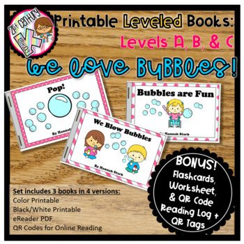 Preview of Digital & Printable Kindergarten Leveled Books - Bubbles!