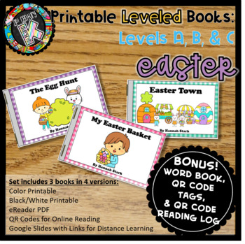 Preview of Digital & Printable Kindergarten Leveled Books - Easter