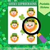 Digital & Printable Lucky Leprechaun Stickers for St. Patr