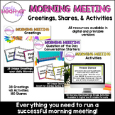 Digital & Printable Morning Meeting Greetings, Shares, & A