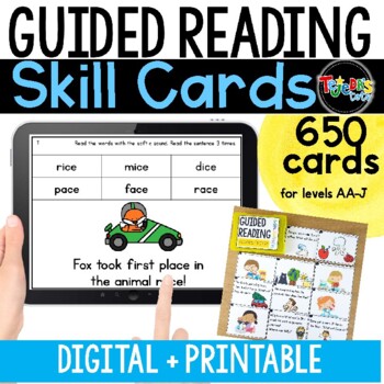 Preview of Digital + Printable Reading Skill Task Cards