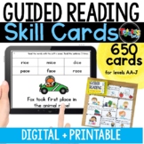Digital + Printable Reading Skill Task Cards