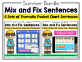 Digital & Printable Summer Pocket Chart Sight Word Sentenc