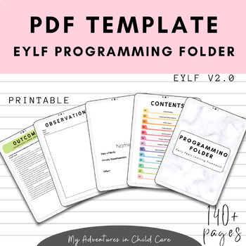 Preview of Digital Programming Folder Planner EYLF V2.0