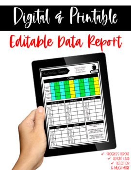 Preview of Digital | Progress Report | Report Card | Data | Editable | Parent Conference