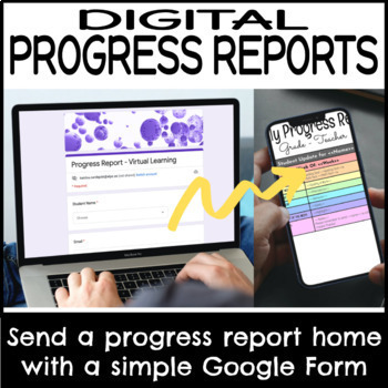 Preview of Digital Progress Report with Weekly Email Processing Program - EDITABLE 