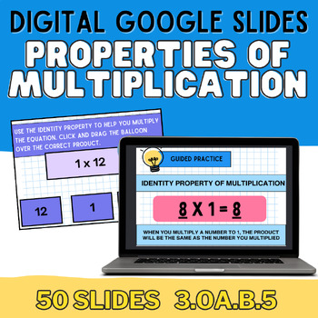 Preview of Digital Properties of Multiplication No-Prep Interactive Google Slides 3.OA.B.5