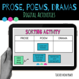 Digital Prose, Poems, and Dramas Activities RL.4.5 {Google