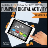 Digital Pumpkin Activity for Kindergarten and 1st Grade | 