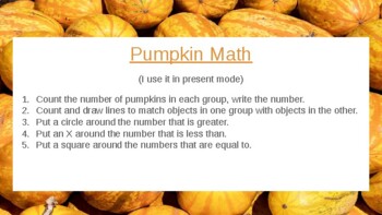 Preview of Digital Pumpkin Math (Greater Than, Less Than, Equal To)