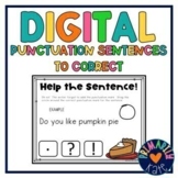 Digital Punctuation Sentences to Correct Thanksgiving Theme