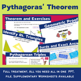 Online Pythagorean Theorem Full Treatment with Printable W