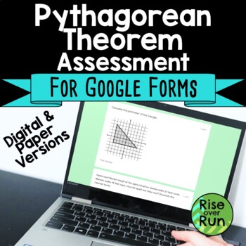 Preview of Pythagorean Theorem Digital Test for Google Forms and Distance Learning