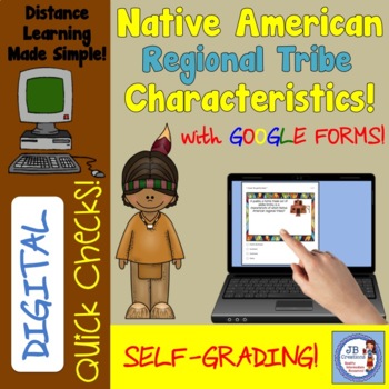 Preview of Digital Quick Check: Native American Tribal Regional Characteristics Google Form