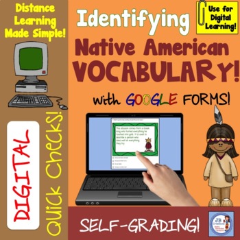 Preview of Digital Quick Check: Native American Vocabulary Google Form