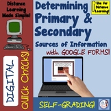 Digital Quick Check: Primary & Secondary Sources/Distance 