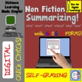 Digital Quick Check: Summarizing Non Fiction Stories