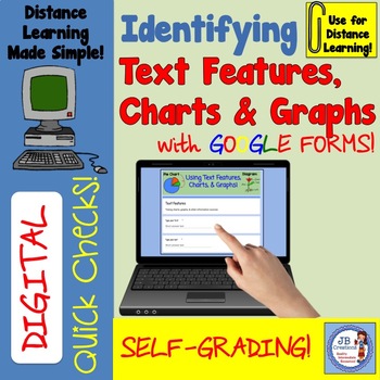 Preview of Digital Quick Check: Text Features, Charts & Graphs/Distance Learning