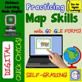 Digital Quick Check for Map Skills in Google Forms/Distanc