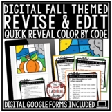 Digital Fall Color By Code Grammar, Revise and Edit Quotat