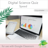 Digital Quiz Middle School Science Calculating Speed