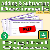 Digital Quizzes - Adding and Subtracting Numbers with Decimals