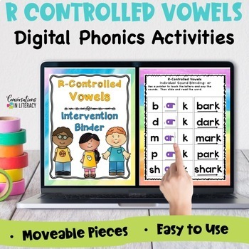 Preview of Digital R Controlled Vowels Phonics Activities & Fluency Reading Intervention