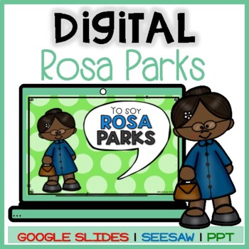 Preview of Digital ROSA PARKS in Spanish | Google Slides | Seesaw | Black History Month