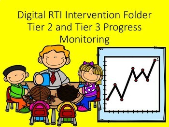Preview of Digital RTI Intervention Folder Tier 2 and Tier 3 Progress Monitoring 