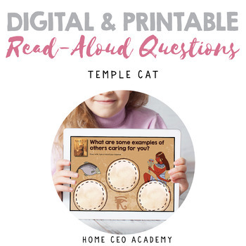 Preview of Digital Read Aloud Questions - Temple Cat (Week 5)