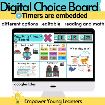 Preview of Digital Reading Choice Board