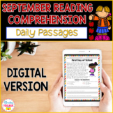 Digital Reading Comprehension Passages & Questions Septemb