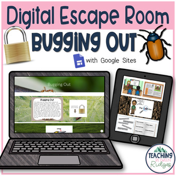 Preview of Digital Reading Escape Room - Nonfiction Text Features - Bugging Out