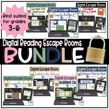 Preview of Digital Reading Escape Rooms - BUNDLE