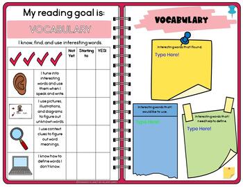Distance Learning | Reading Goal Notebook | Reading Goal Sheet for Students