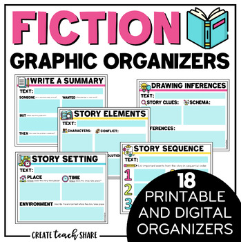 Preview of Reading Graphic Organizers | Fiction Reading Response | Print & Digital Slides