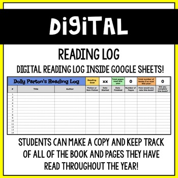 Preview of Digital Reading Log