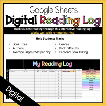 Preview of Digital Reading Log