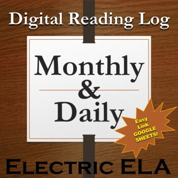 Preview of Digital Reading Log - Daily & Monthly Tracking