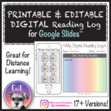 Digital Reading Log Distance Learning for Google Slides™