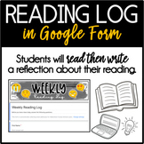 Distance Learning: Digital Reading Log **FREEBIE