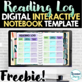 Digital Reading Log Free Interactive Notebook Template | Google Slides™