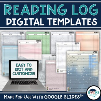 Preview of Digital Reading Log Templates for Google Slides™