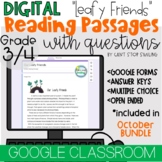 Digital Reading Passage with Questions Google Forms Octobe
