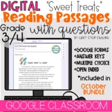 Digital Reading Passage with Questions Google Forms Octobe