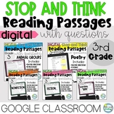 Digital Reading Passages Citing Text Evidence Google Class