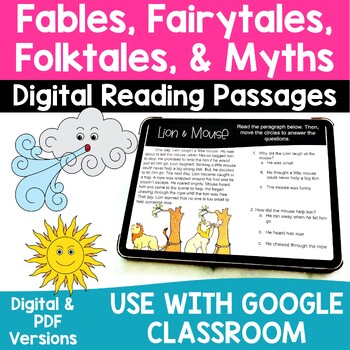 Preview of Fables, Fairytales, Folktales, and Myths Digital Reading Passages Fairy Tales