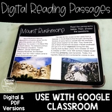 Digital Reading Passages Places
