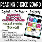 Digital Reading Response Choice Board - Distance Learning