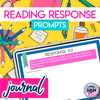 Preview of Digital Reading Response Journal for Any Novel (Volume 2)